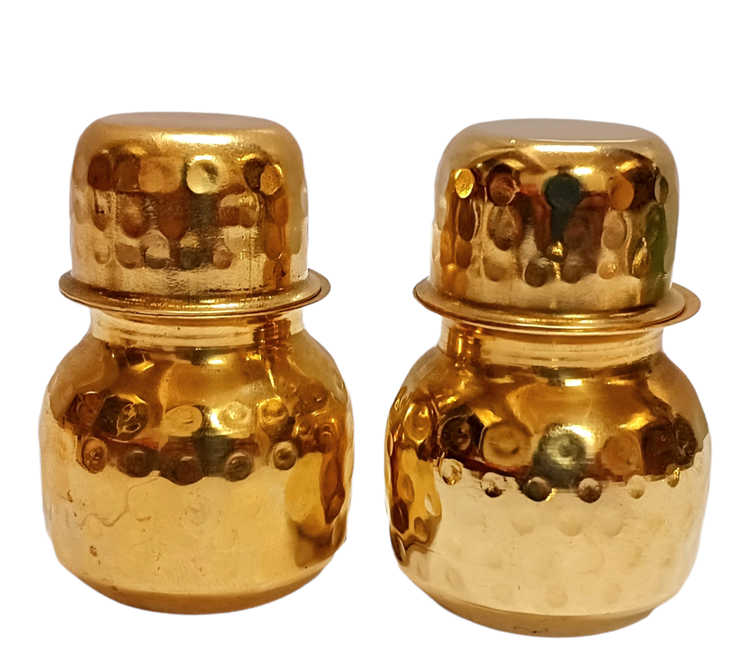Brass miniature hamerred lutiya katori (loti bhanda)