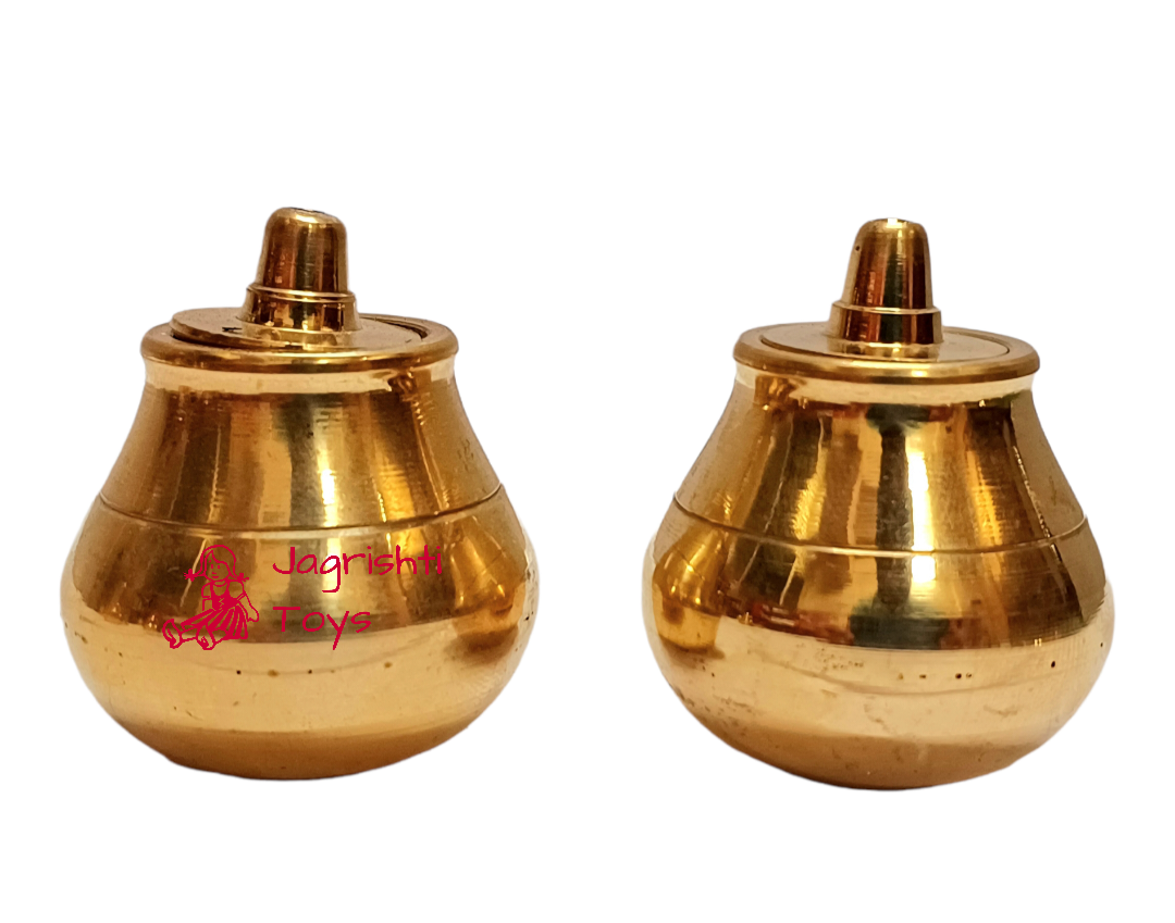 Brass miniature set of 2 handi(matki)