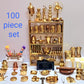 Brass Big: 100 piece Real Cooking Miniature Kitchen set