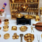 Brass Big: 100 piece Real Cooking Miniature Kitchen set