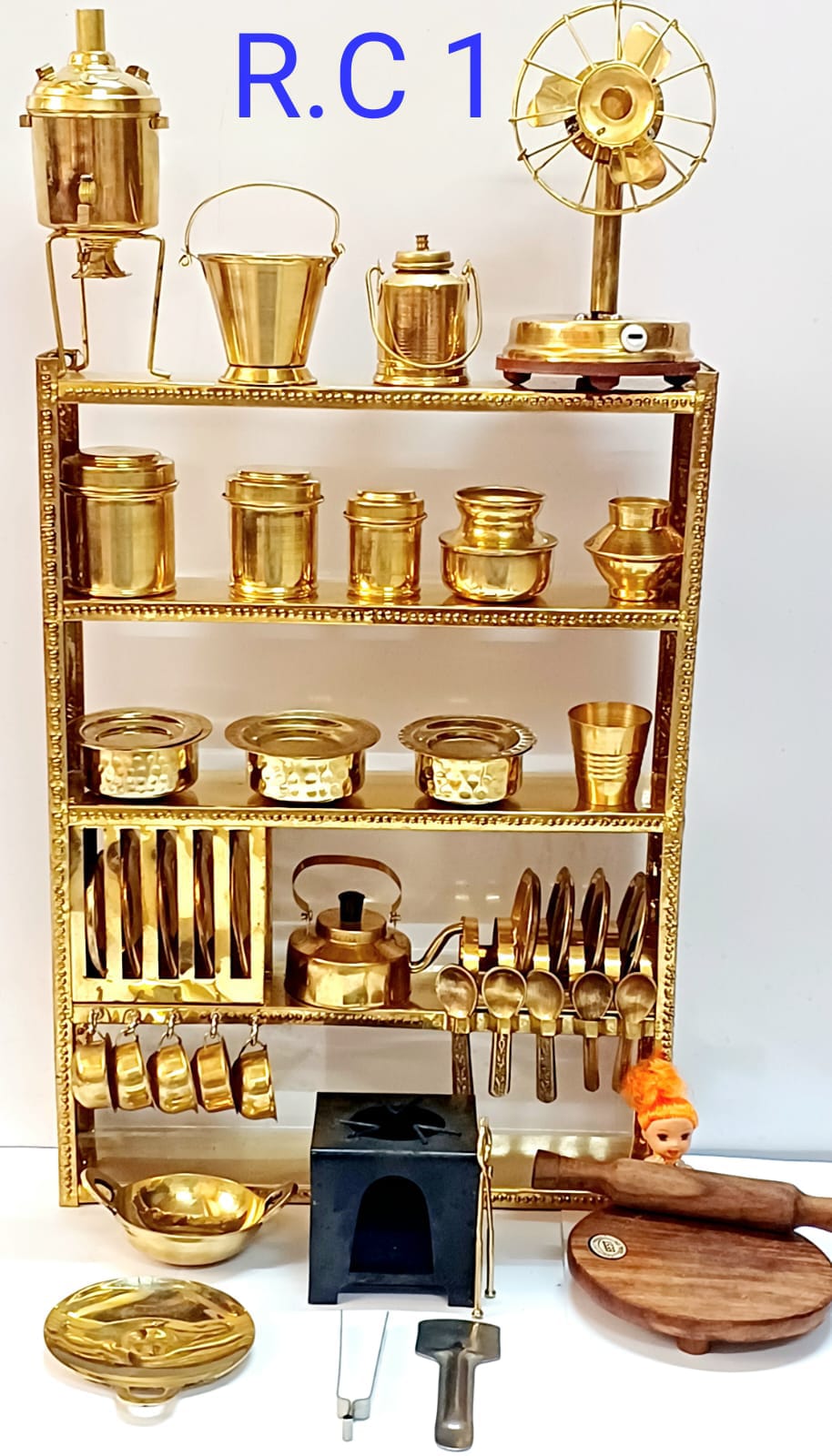 Brass Big 1 Real Cooking Miniature Kitchen set