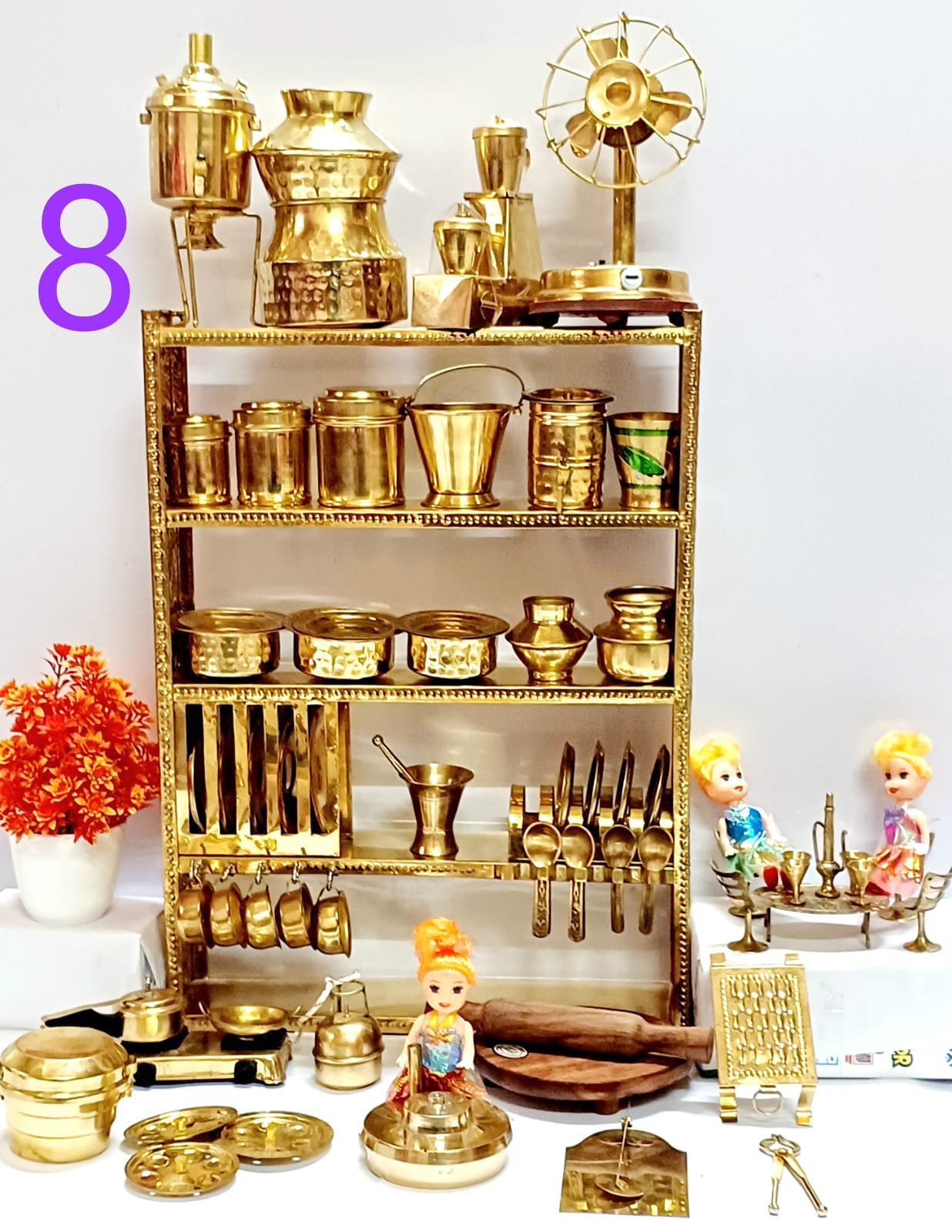 Brass Big Kitchen Set 8