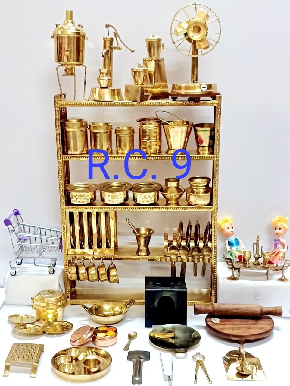 Brass Big 9 Real Cooking Miniature Set