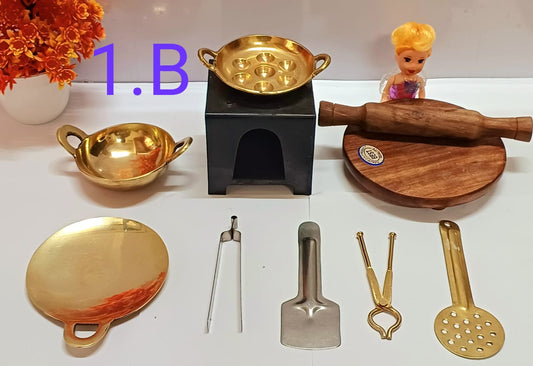 Real Cooking Kit 2: Appam patra, kadhai , tawa , chakla belan with Iron burner