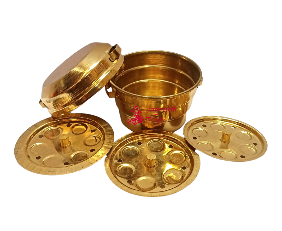 Brass miniature Idli cooker