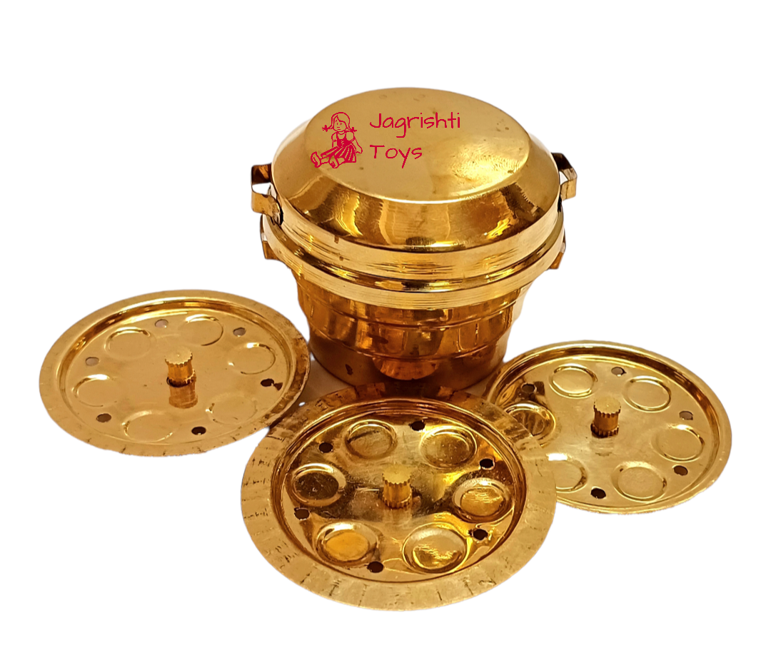 Brass miniature Idli cooker