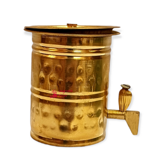 Brass miniature Hammerred Water tank with Tip