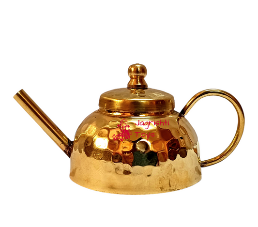 Brass miniature Hamerred tea kettle